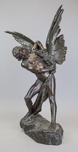 Jean Verschneider Bronze L'Homme et l'Aigle