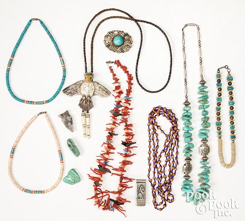 Native American Indian silver & turquoise jewelry