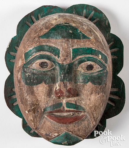 Northwest Coast Indian carved & painted mask
