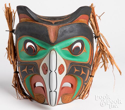 Tom Hunt, Kwakuital Indian carved and painted mask