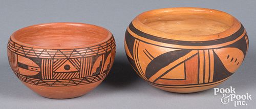 Two pieces of Hopi Indian pottery