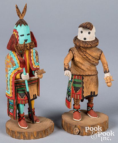 Two Tino Youvella Hopi Indian kachina figures
