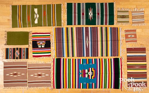 Group Southwestern and Navajo Indian textiles