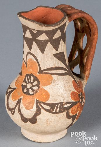Polychrome Native American Indian pitcher