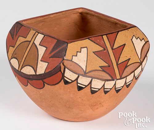 Pueblo Indian Jemez polychrome pottery vessel