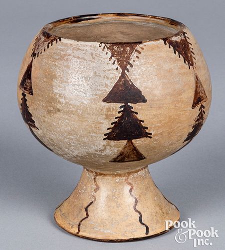 Unusual Native American Indian pottery goblet