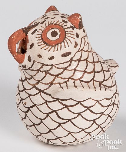 Zuni Indian polychrome pottery owl effigy