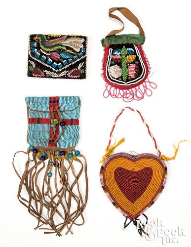 Native American Indian beaded pouches