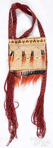 Brent Boyd American Indian quill & bead shot bag