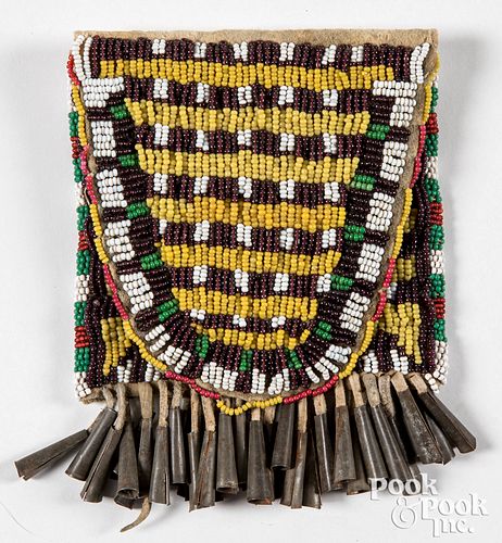 Native American Indian beaded Strike-a-Lite bag