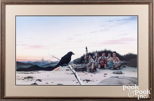 Two Donald Vann lithographs Native American Indian