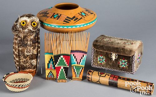 Group of Native American Indian decorative items