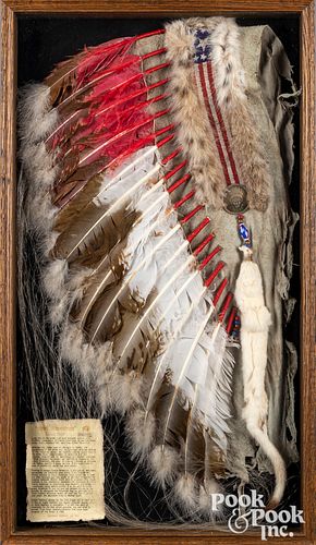 Jeff Bluewater Native American Indian headdress