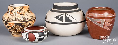 Group of assorted Native American Indian pottery