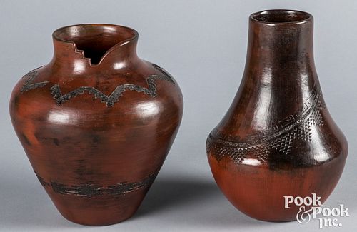 Two pieces Lorraine Williams-Yazzie pottery