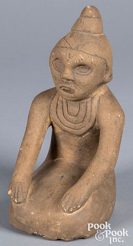 Etowah Native American Indian clay idol of a woman