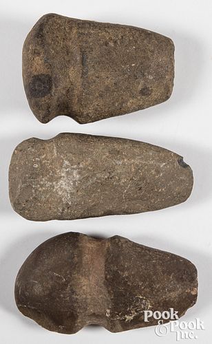 Three ancient Pennsylvania stone axe heads