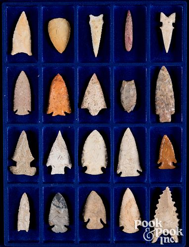 Collection of various stone points
