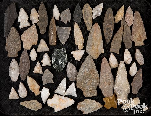 Collection of ancient Pennsylvania stone points