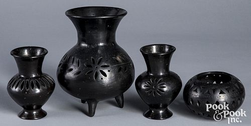 Group of Oaxacan blackware pottery