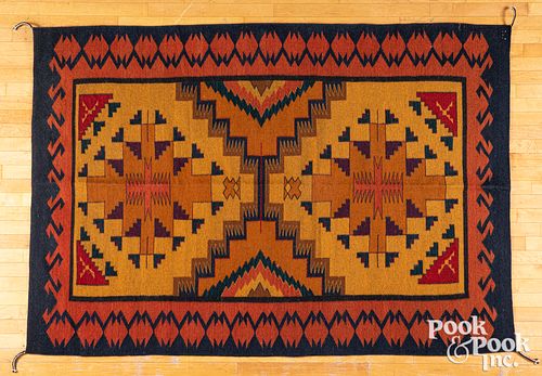 Zapotec Mexico Indian wool serapi sized weaving