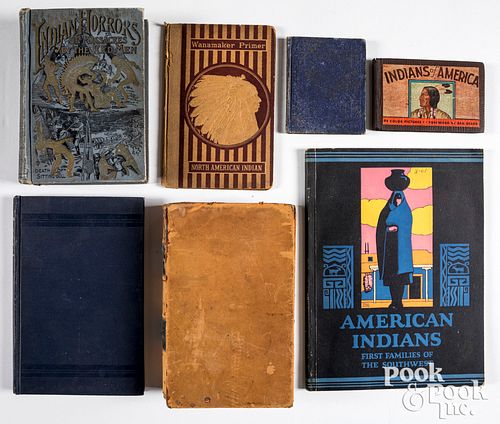 Group of books on Native American Indians