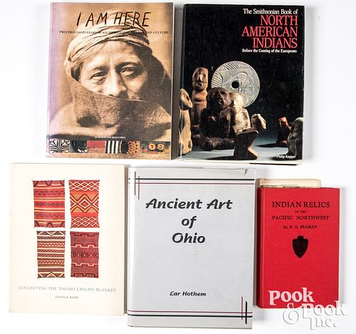 Group of Native American reference books