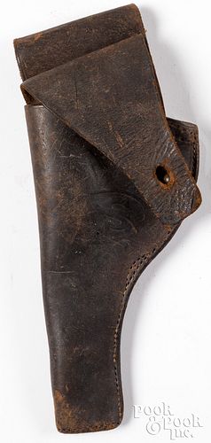 US model 1881 leather cavalry holster, etc.