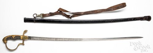 German Clemen & Jung lion head officer's sword