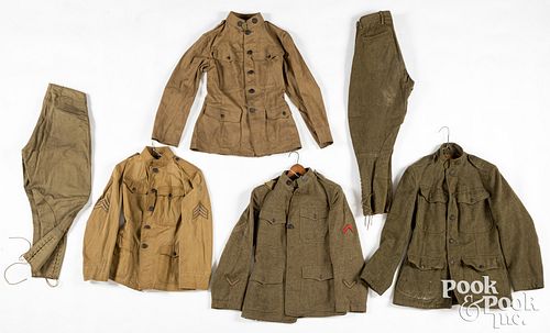 US WWI military uniform, to include a jacket etc.