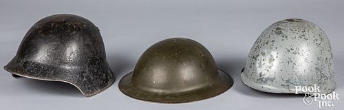 British WWI helmet, with split rivets