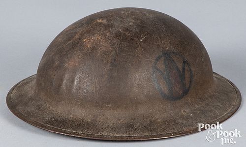 US WWI 89th Infantry Division doughboy helmet