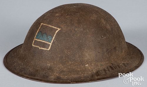 US WWI doughboy 80th Infantry Division helmet