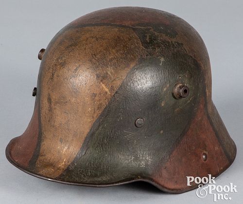 German WWI M16 camouflage helmet