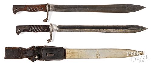 Two German bayonets, to include an Erfurt