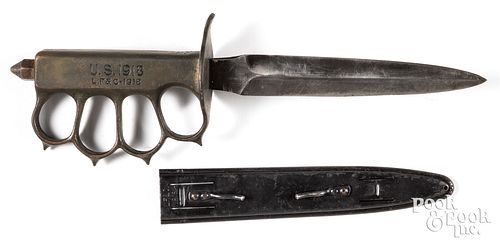 US 1918 L. F. & C. Mark I brass trench knife