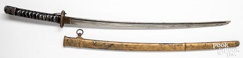 WWII Japanese NCO Shin-Gunto sword and scabbard