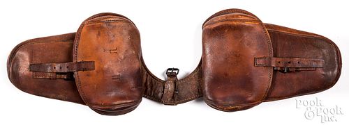 Japanese WWII leather saddle bags