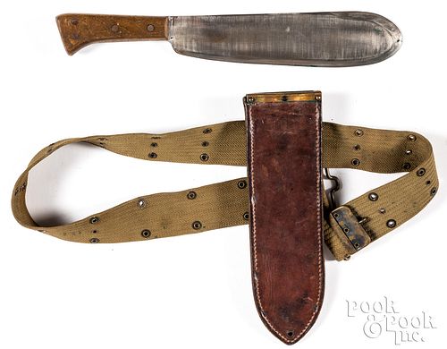 WWII Clyde Cutlery USMC bolo knife, sheath