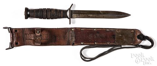WWII US M3 Imperial fighting knife and sheath