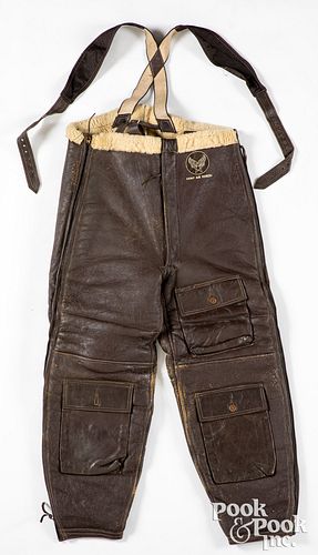 USAAF WWII leather lined air crew flight pants