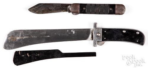 Case XX folding machete, with edge guard