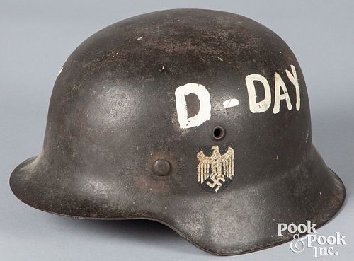 German WWII M42 Army souvenir single decal helmet