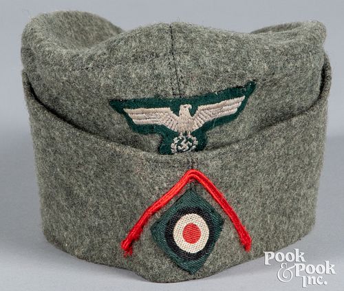 German WWII Army EM/NCO wool overseas cap
