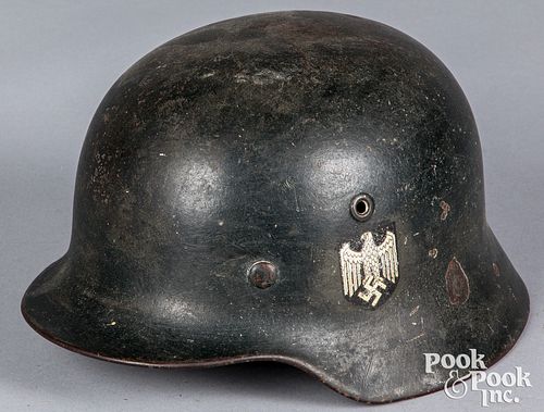 Untouched German WWII M40 Heer decal helmet