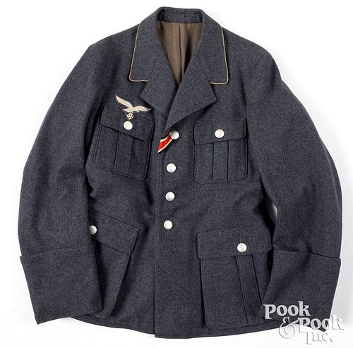 German WWII Luftwaffe wool jacket, grey piping