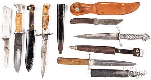 Miscellaneous military knives, to include a German