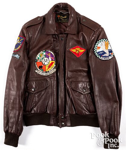 1957 USS Hancock leather flight jacket