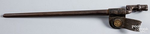US model 1873 bayonet, scabbard & frog