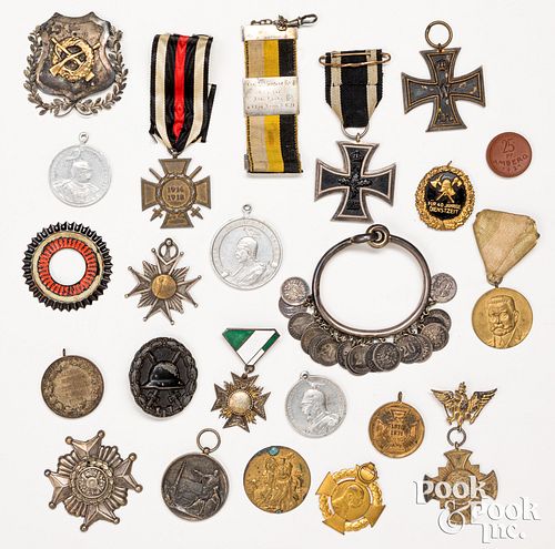 Large German WWI and pre WWII military medals